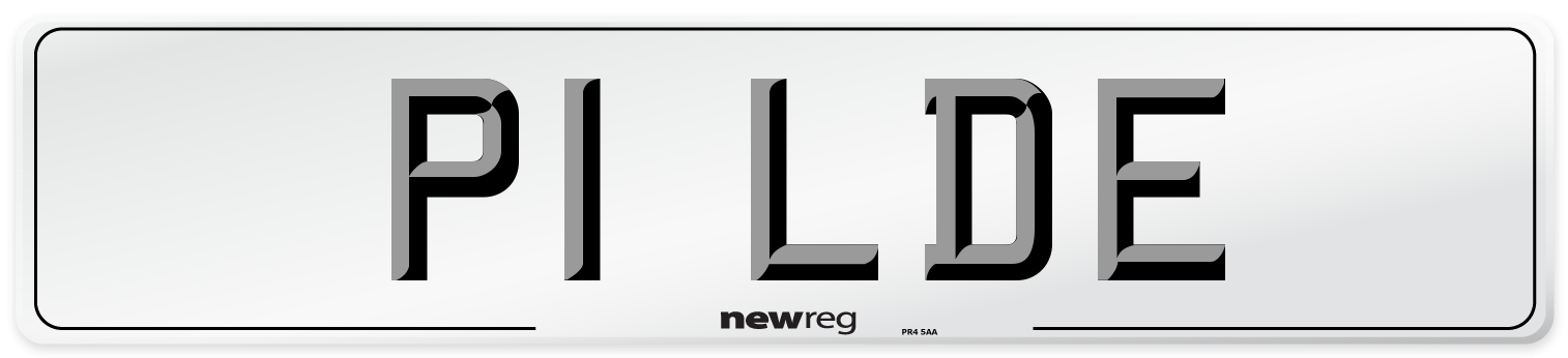 P1 LDE Number Plate from New Reg